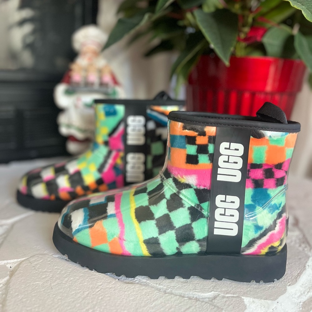 UGG Classic Clear Mini Black Multi Checks